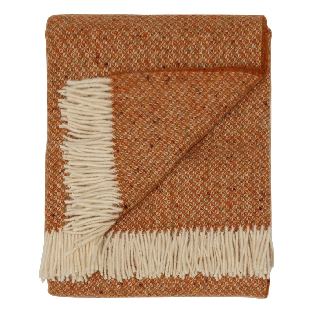 Bronte By Moon Donegal Wool Throw Orange