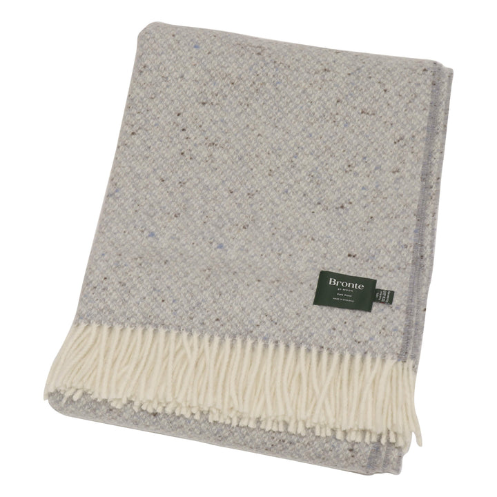 Bronte By Moon Donegal Wool Throw Duck Egg