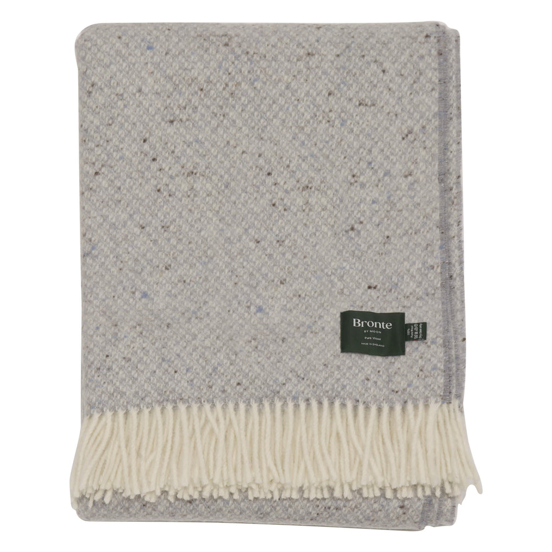 Bronte By Moon Donegal Wool Throw Duck Egg