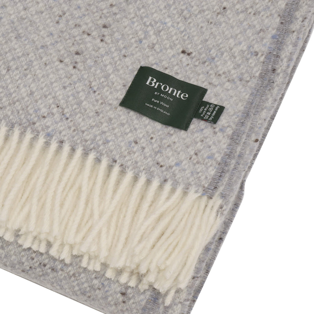 Bronte By Moon Donegal Wool Throw Duck Egg