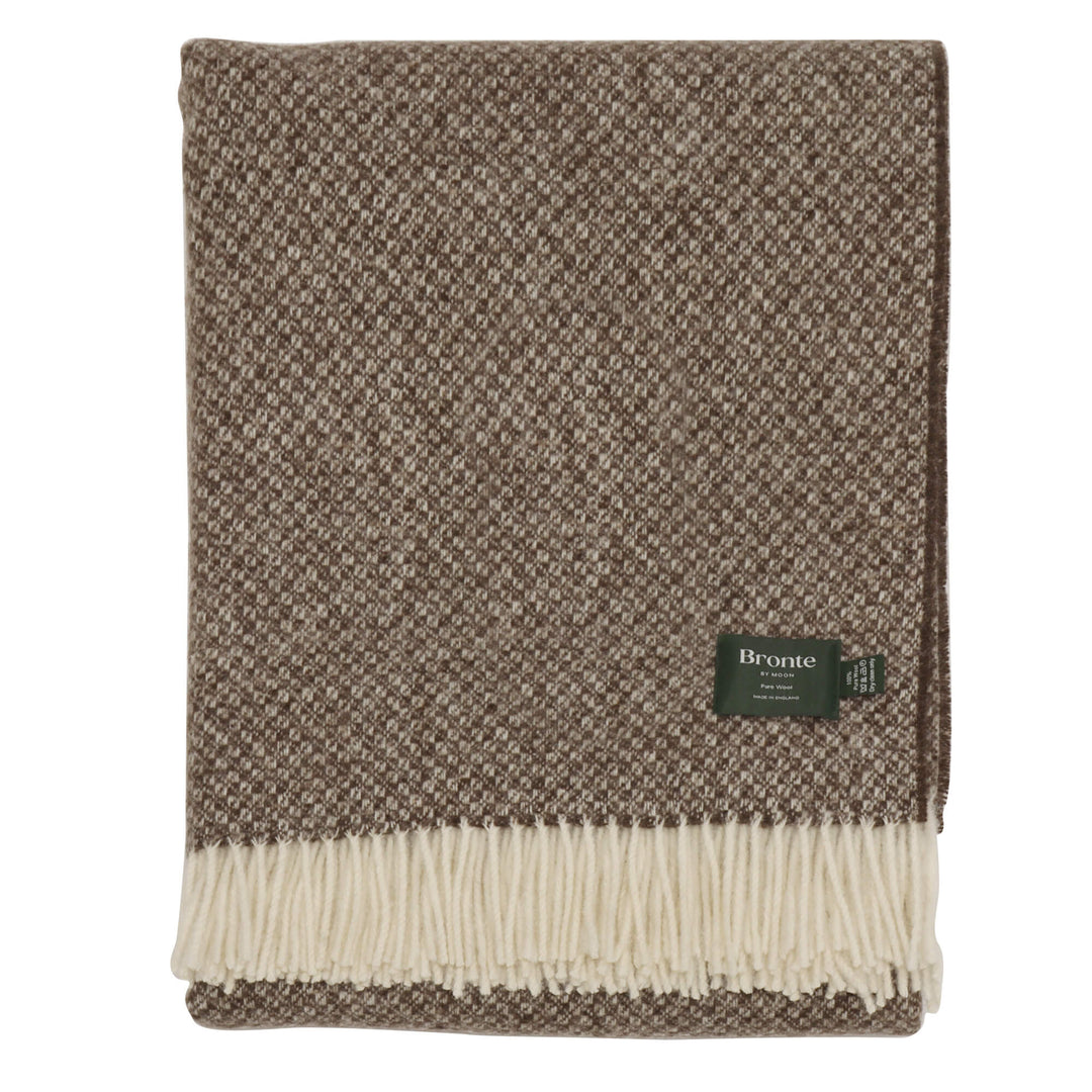 Bronte By Moon Donegal Wool Throw Umber