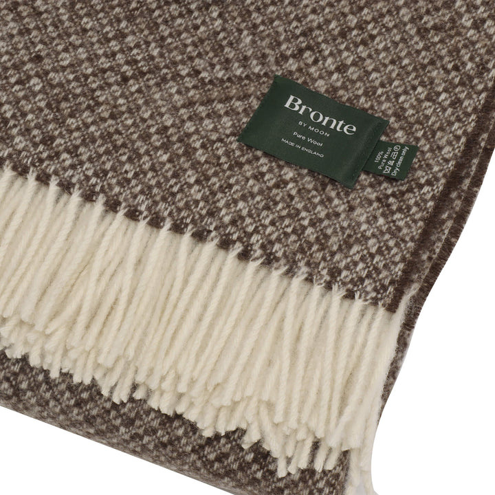 Bronte By Moon Donegal Wool Throw Umber