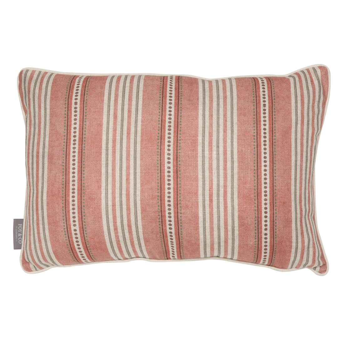 Ashbury Stripe Dusky Rose 60x40cm Cushion