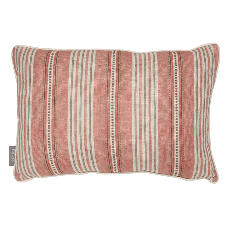 Ashbury Stripe Dusky Rose 60x40cm Cushion