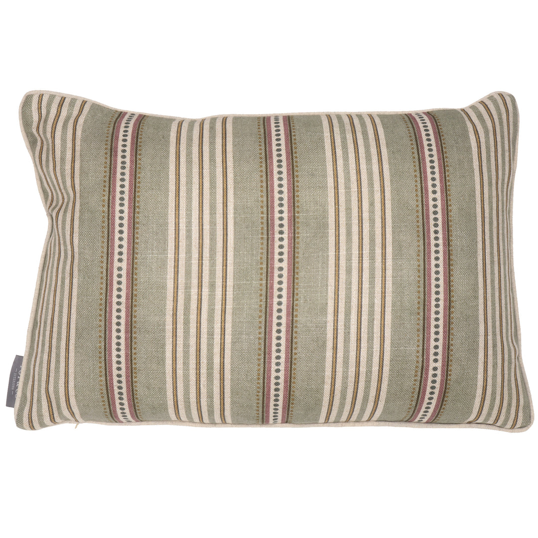 Ashbury Stripe Dusky Seagrass/Plum 60x40cm Cushion