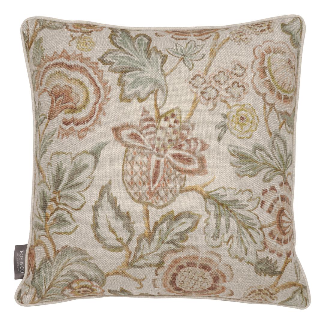 Ariana Floral Eucalyptus &amp; Rose 50x50cm Cushion