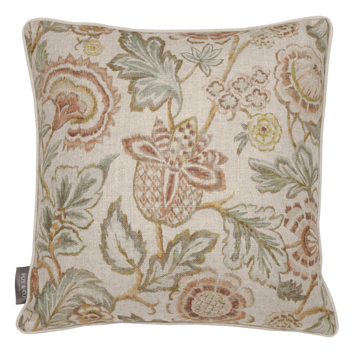 Ariana Floral Eucalyptus &amp; Rose 50x50cm Cushion