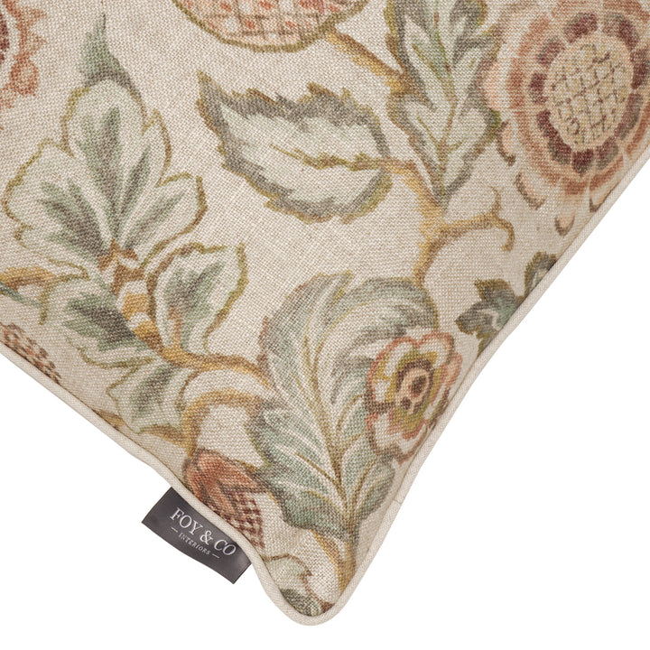 Ariana Floral Eucalyptus &amp; Rose 50x50cm Cushion