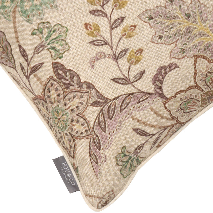 Ashbury Floral Taupe/Mauve 50x50cm Cushion