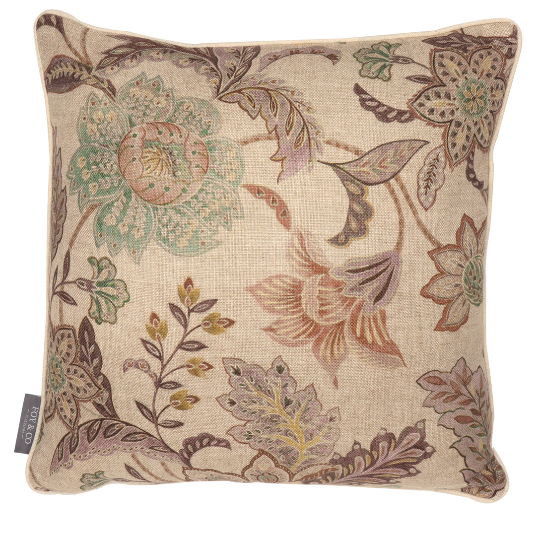 Ashbury Floral Taupe/Mauve 50x50cm Cushion