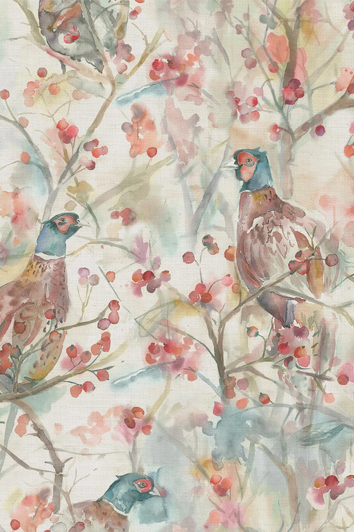 Voyage Blackberry Row Cream Fabric