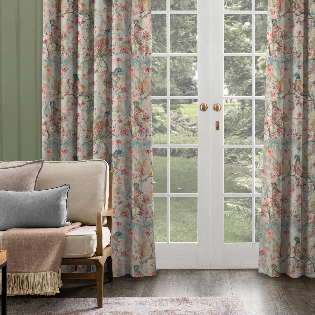 Voyage Blackberry Row Cream Fabric