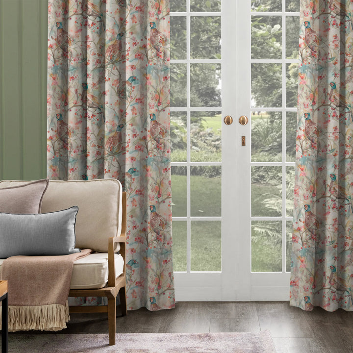 Voyage Blackberry Row Cream Fabric