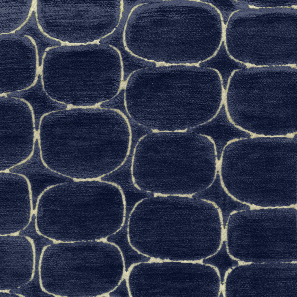 Clearance Burbank Blue Jacquard Fabric