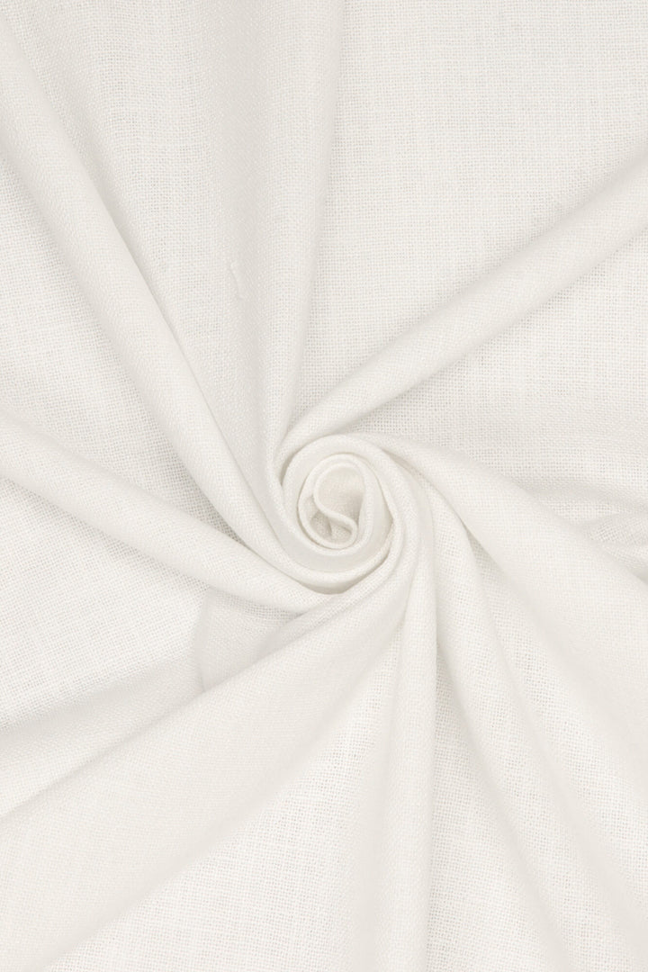 Skylar Plain Pearl White Fabric
