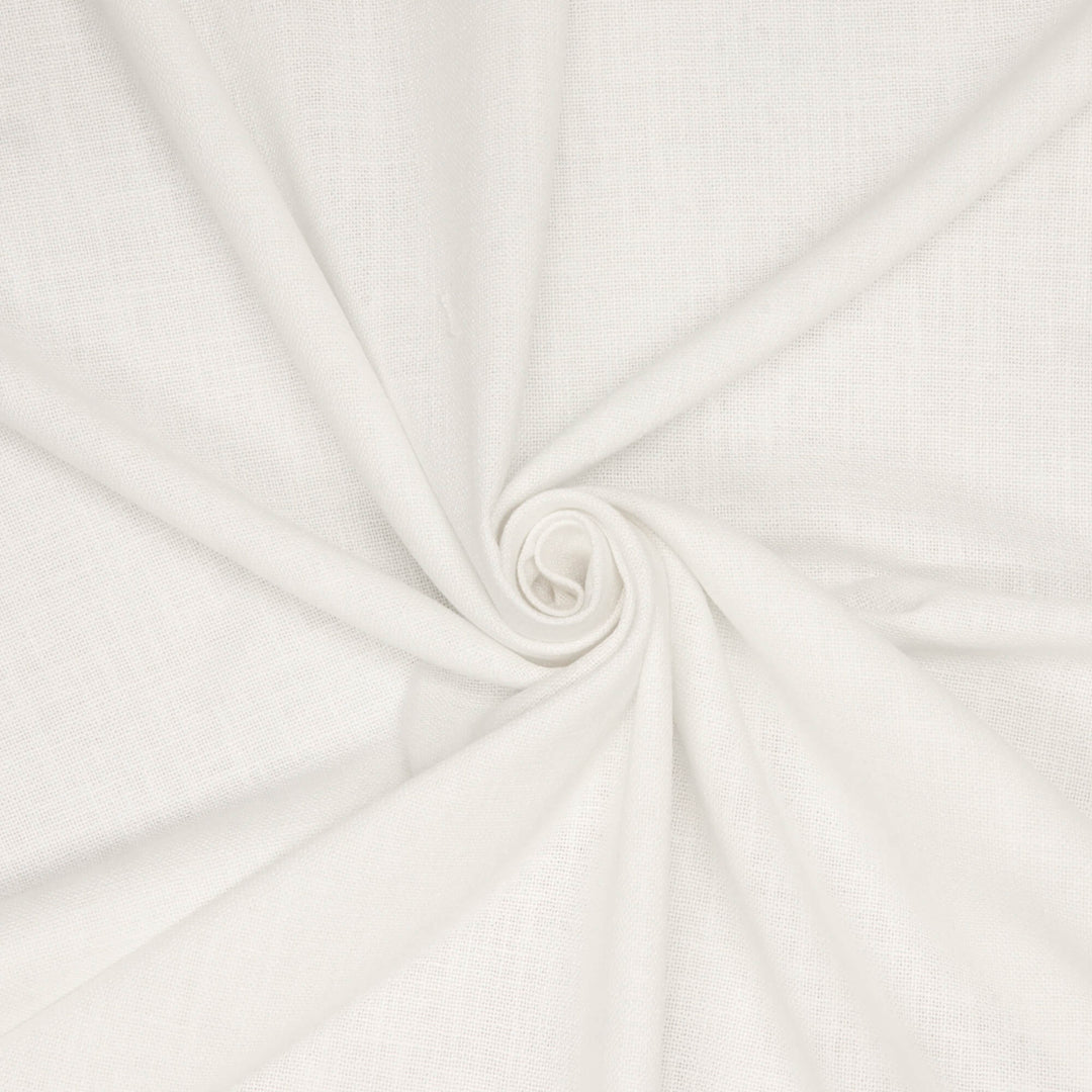 Skylar Plain Pearl White Fabric
