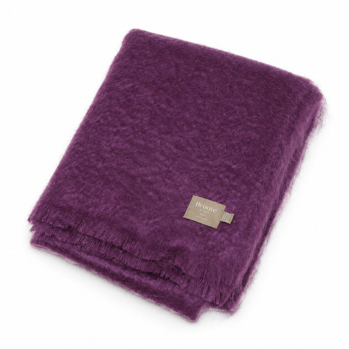 Bronte By Moon Luxury Mohair Wool Throw Clover