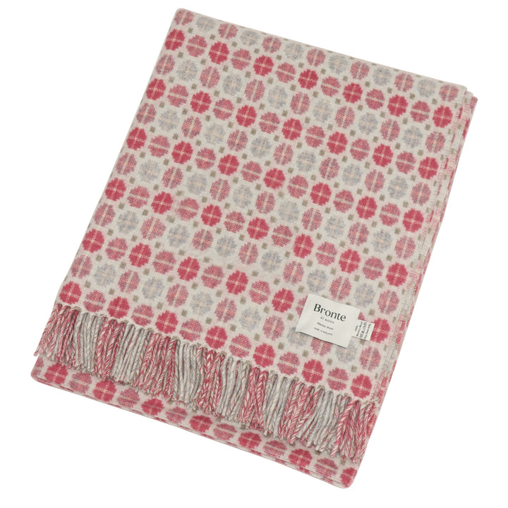 Bronte By Moon Milan Merino Wool Throw Pink