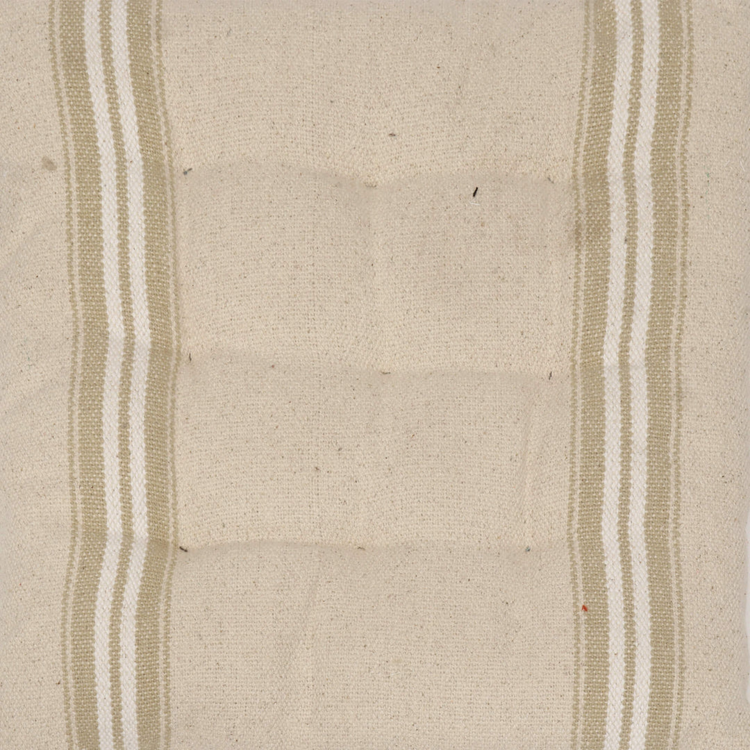 Donan Stripe Beige/White Seat Pad
