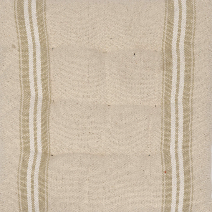 Donan Stripe Beige/White Seat Pad