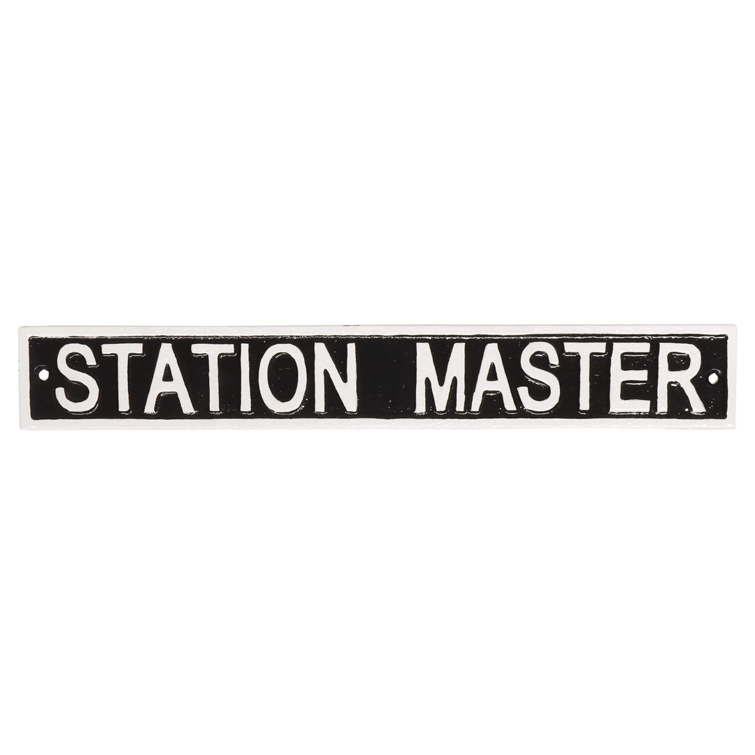 Station Master Decorative Cast Iron Wall Sign