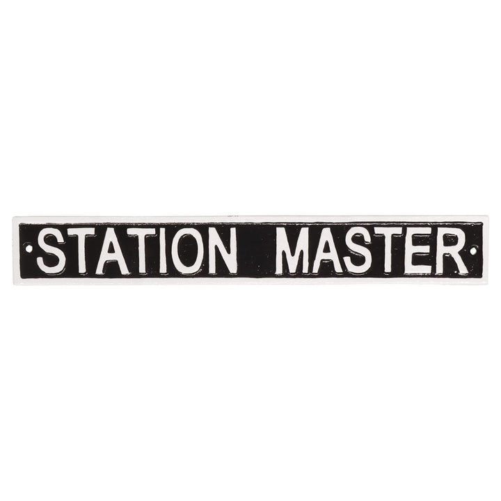 Station Master Decorative Cast Iron Wall Sign