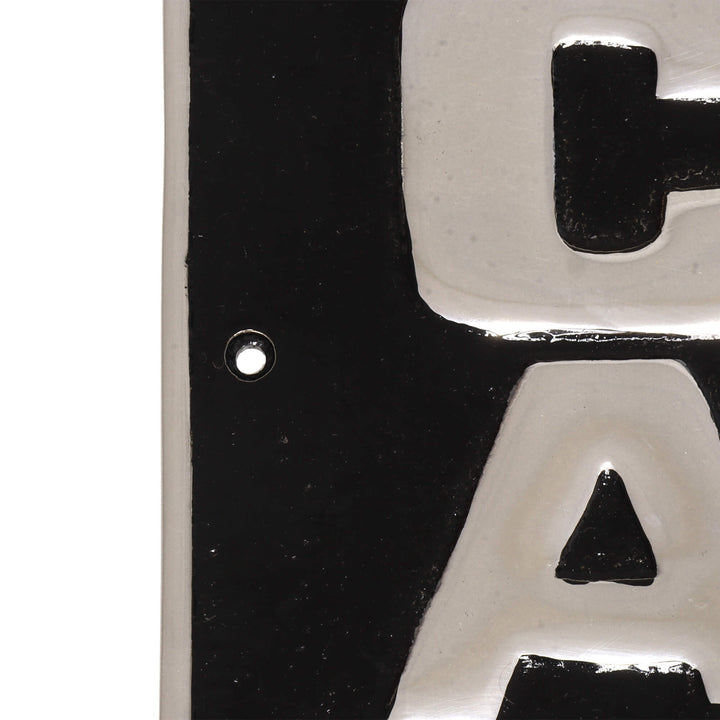 Castrol Ask For Black Aluminium Cast Iron Wall Sign