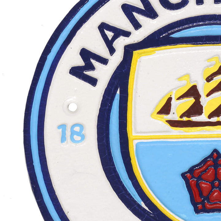 Manchester City Football Cast Iron Wall Sign