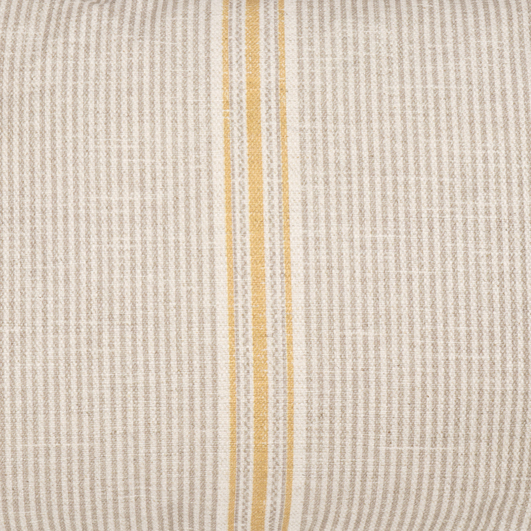 Cala Stripe Taupe/Yellow 60x40cm Cushion