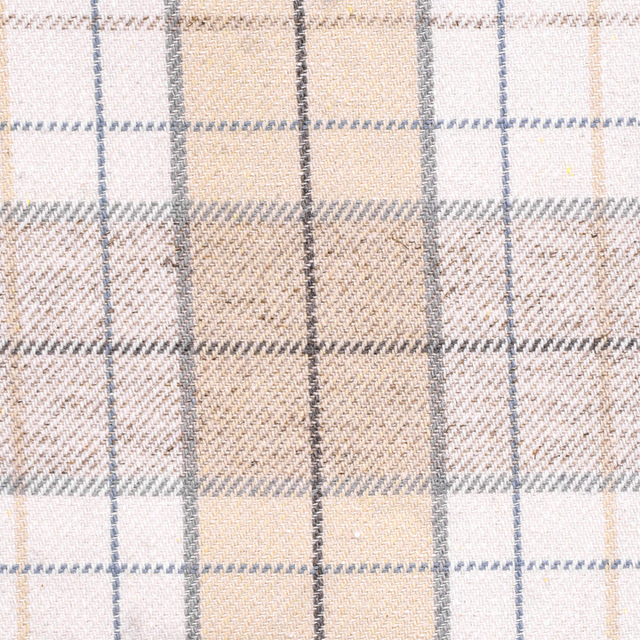 Clearance Next Natural Check FR Upholstery Fabric