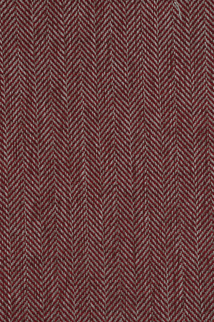 Clearance Prestigous Textiles Herringbone Ruby Fabric
