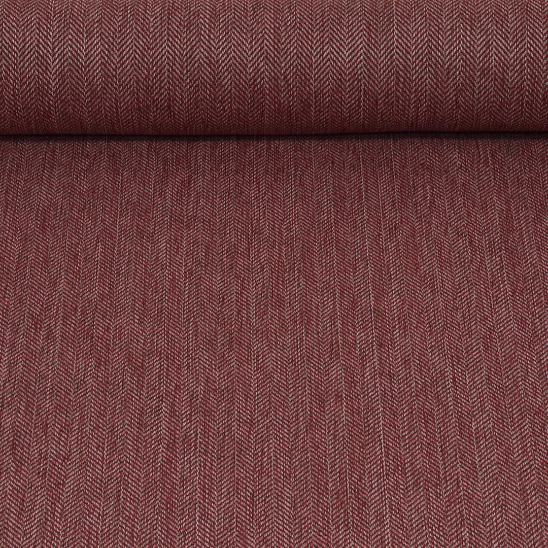 Clearance Prestigous Textiles Herringbone Ruby Fabric