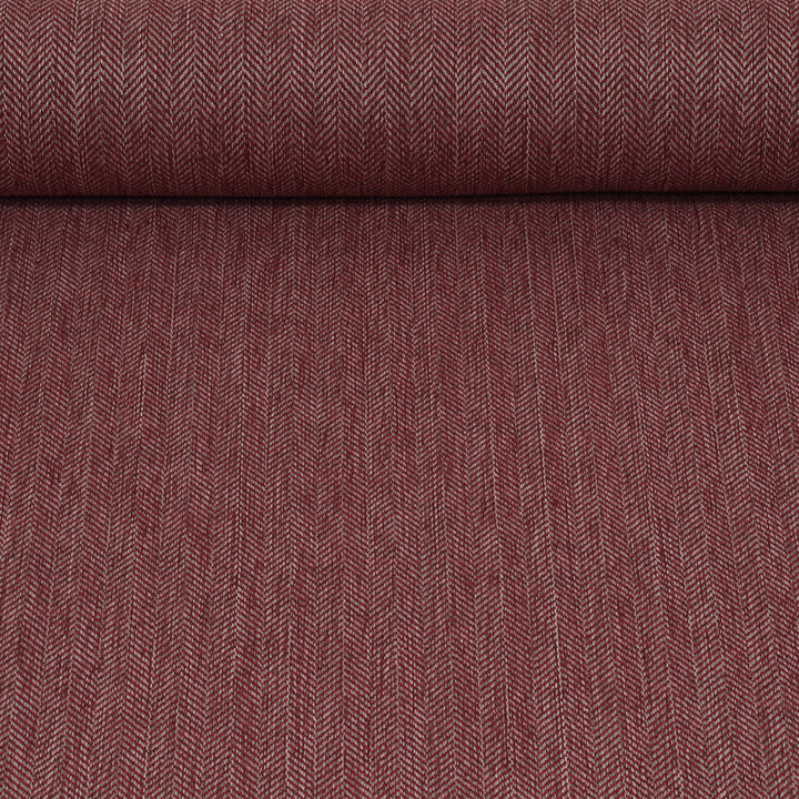 Clearance Prestigous Textiles Herringbone Ruby Fabric