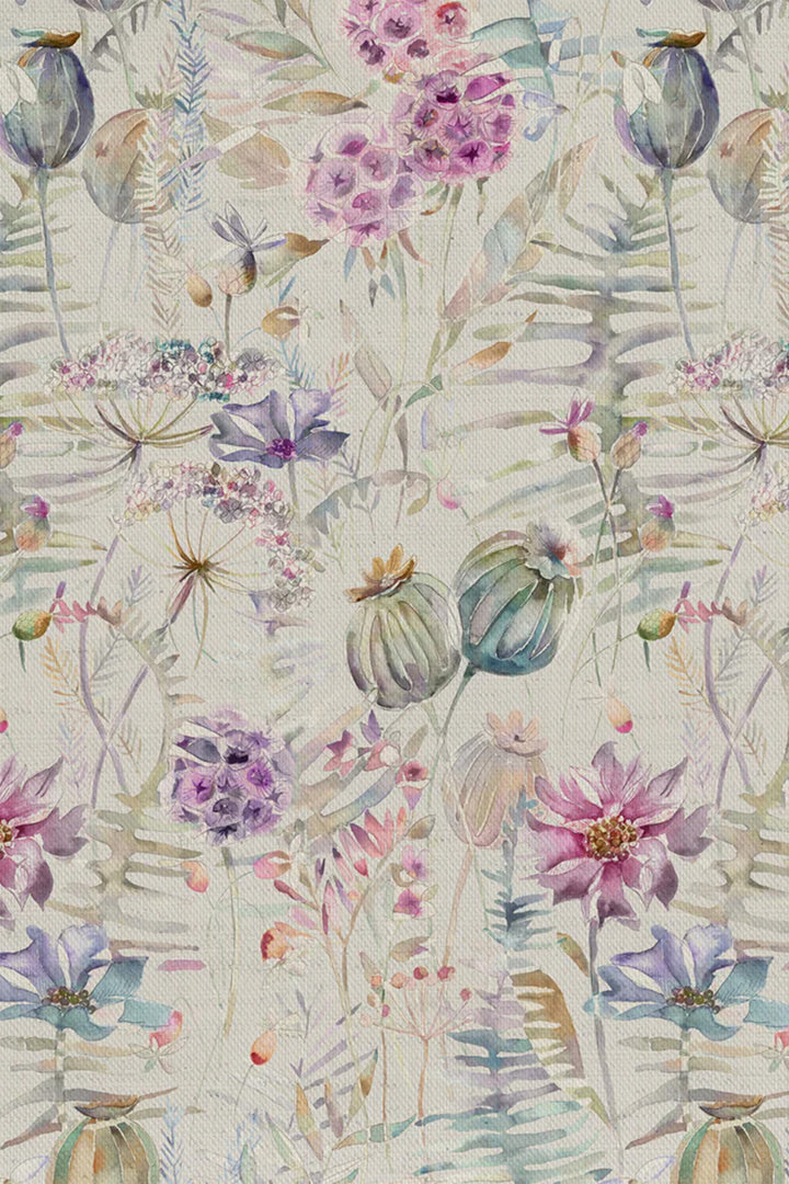 Voyage Maison Edenmuir Raspberry Linen Fabric