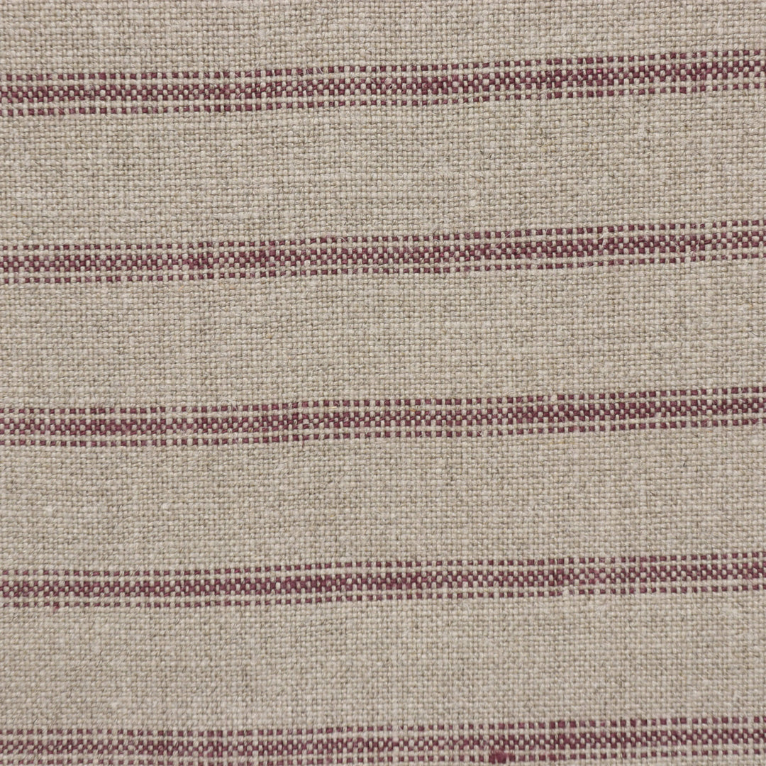 Art of the Loom Wexford Stripe Aubergine Linen Fabric