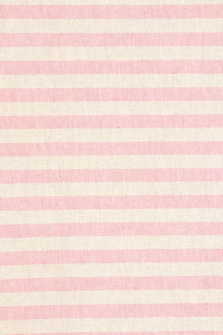 Oxford Stripe Blossom Pink Double Width Fabric