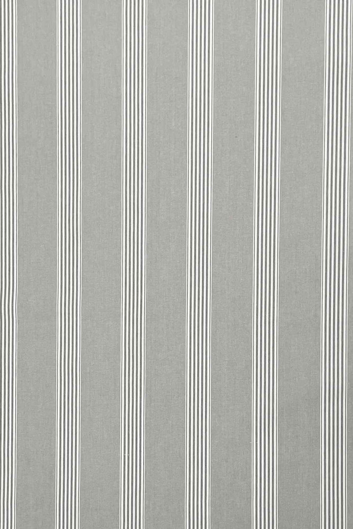 March Stripe Grey Fabric