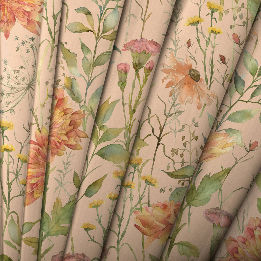 Voyage Delamere Apricot Fabric