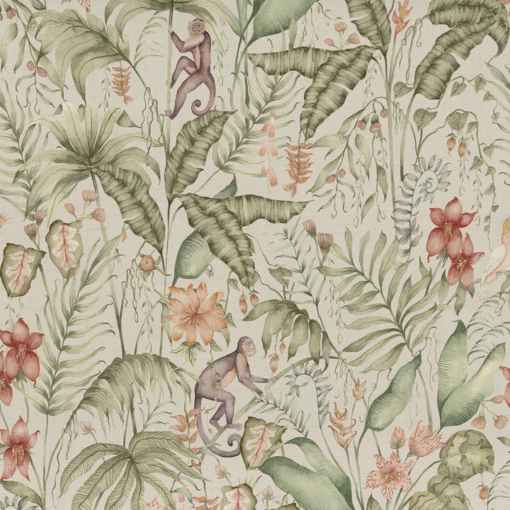 Voyage Tropical Utopia Green Fabric