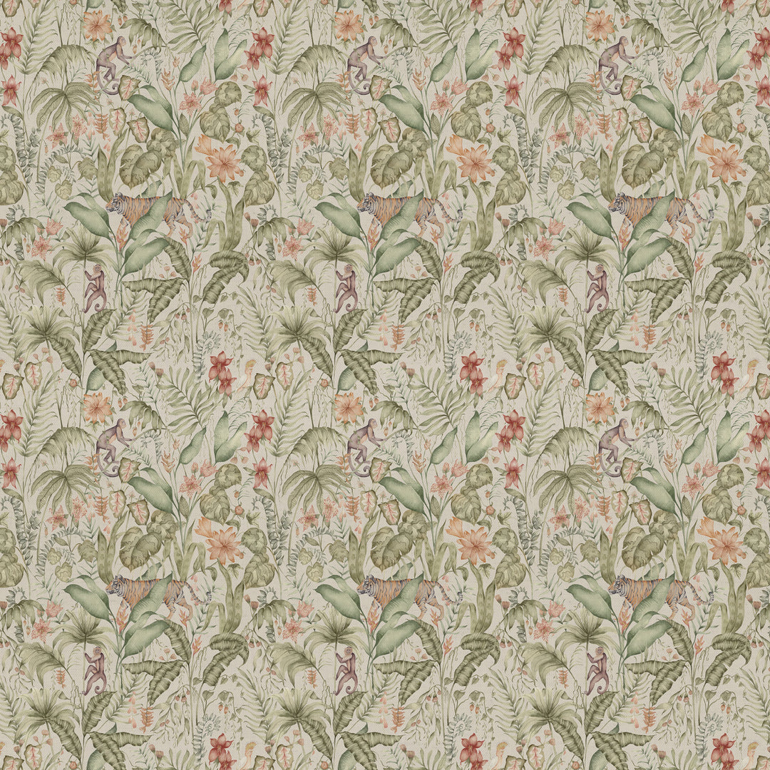 Voyage Tropical Utopia Green Fabric