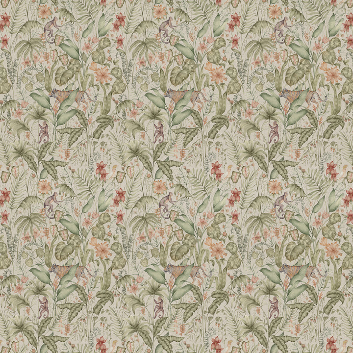 Voyage Tropical Utopia Green Fabric