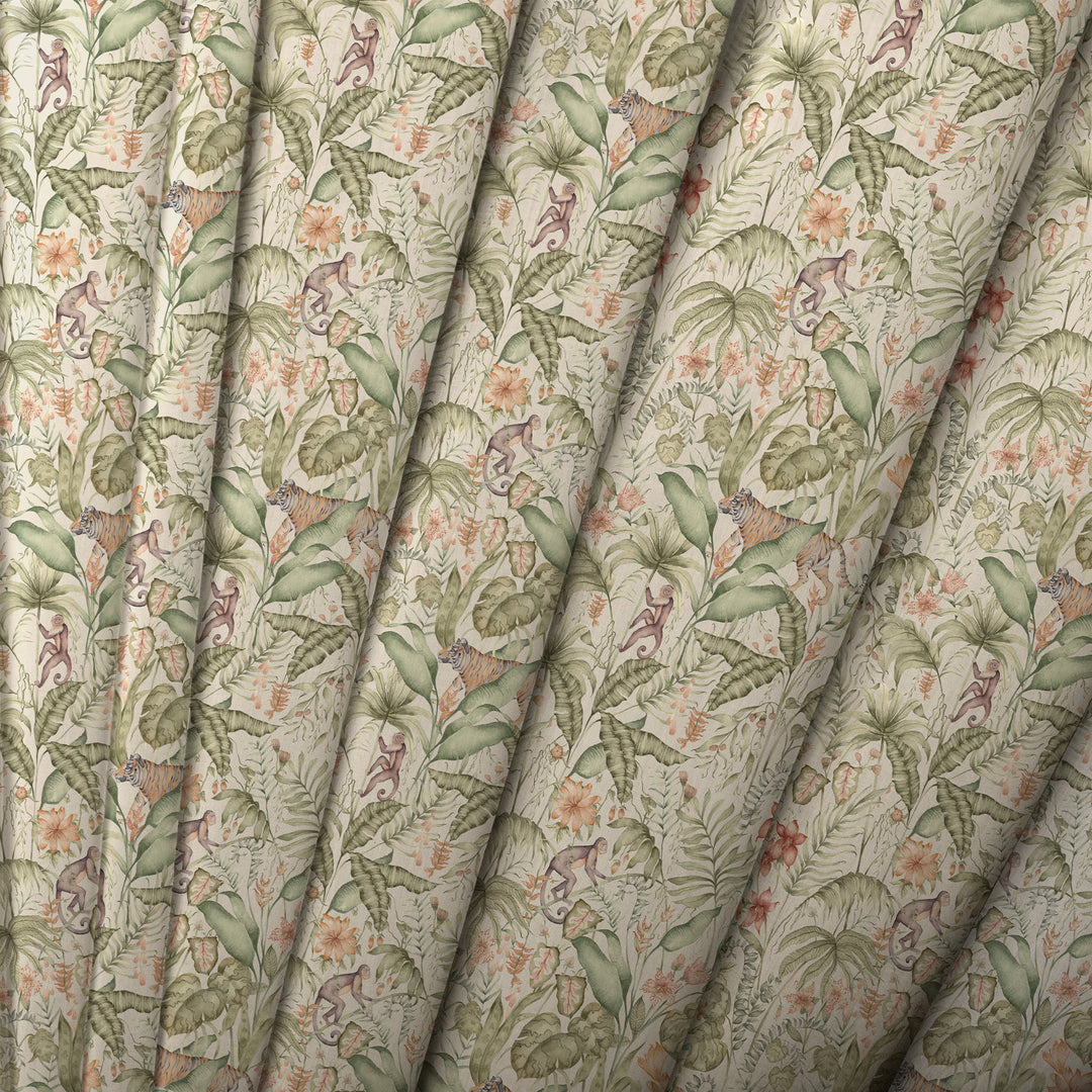 Voyage Tropical Utopia Green Fabric