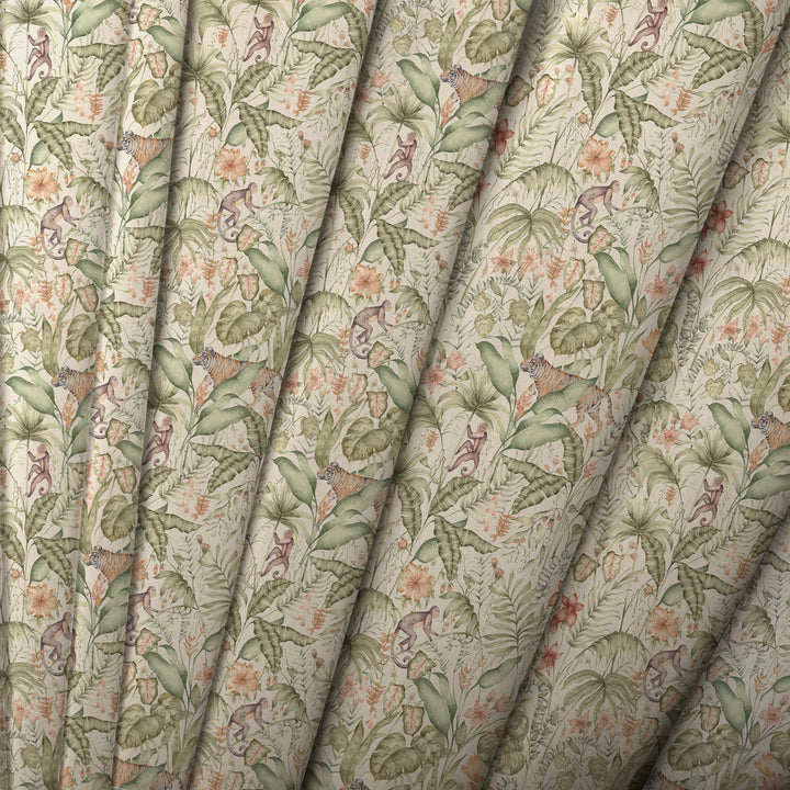 Voyage Tropical Utopia Green Fabric