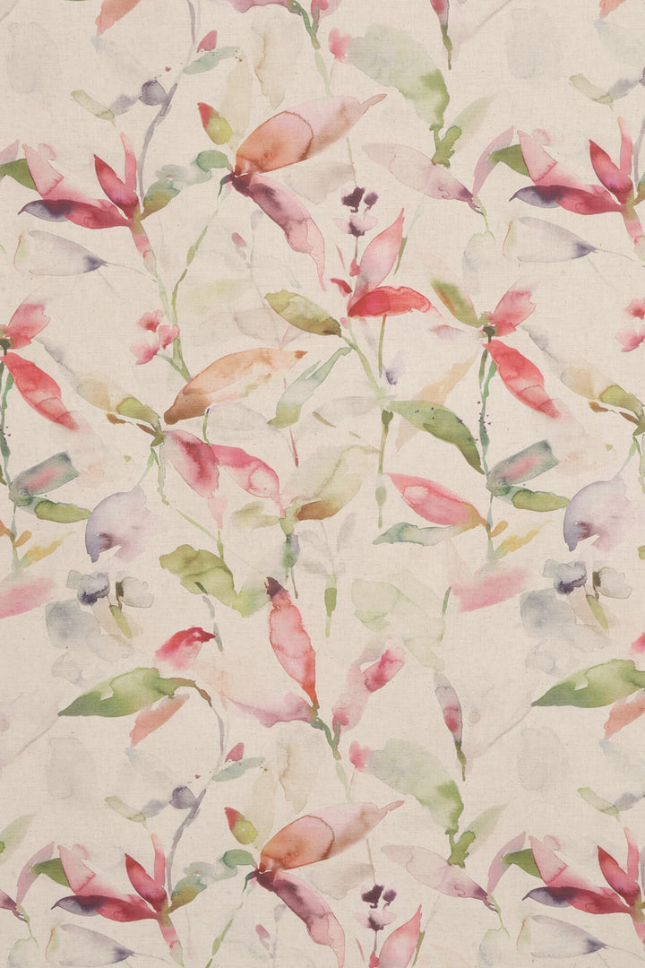 Voyage Naura Poppy Natural Fabric