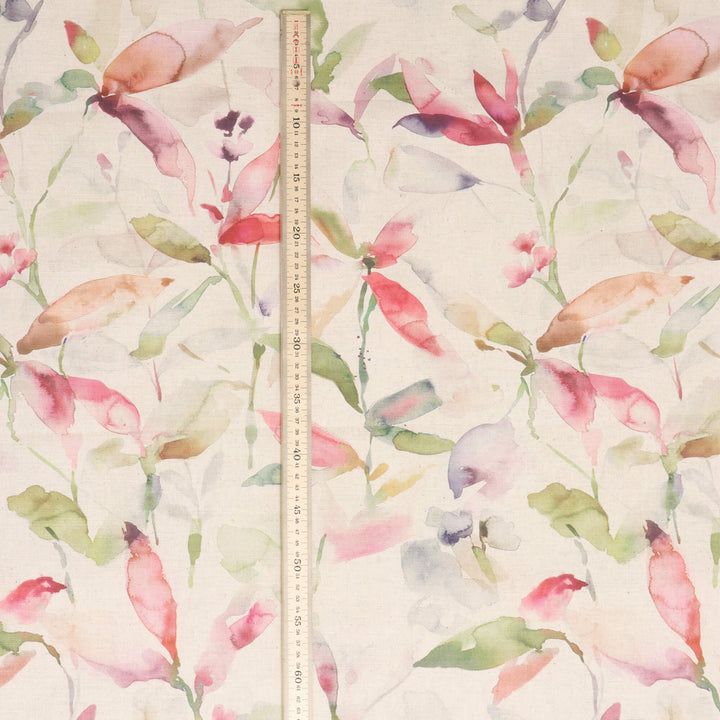 Voyage Naura Poppy Natural Fabric