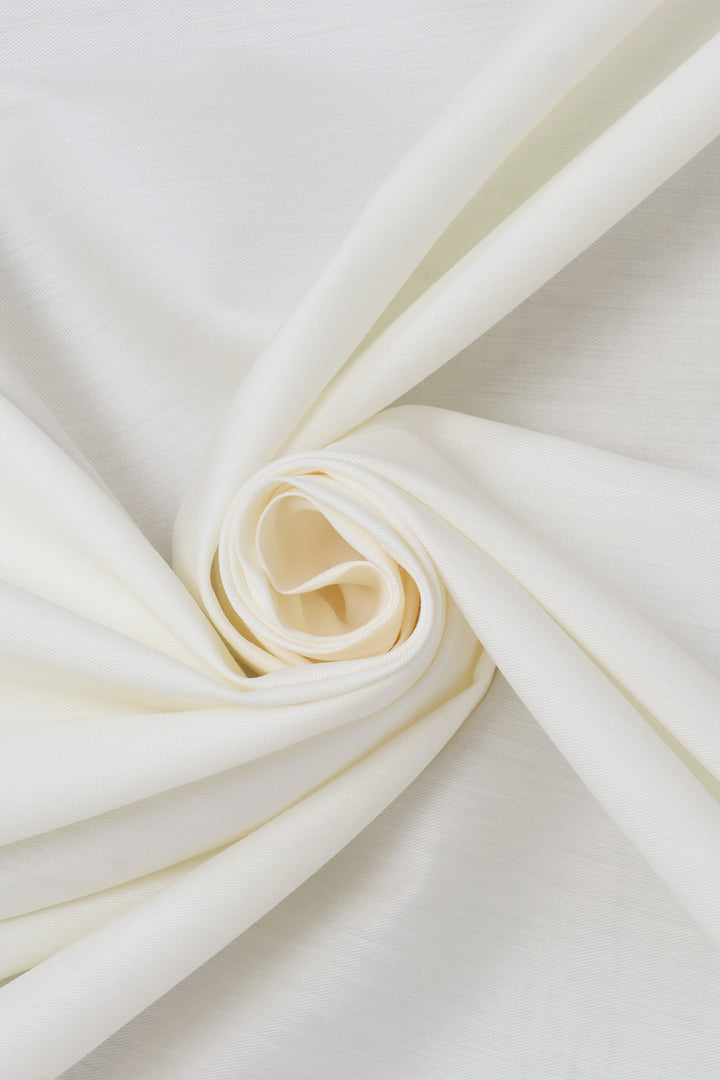 Doublewidth Polycotton Satin Lining Fabric - Chalk