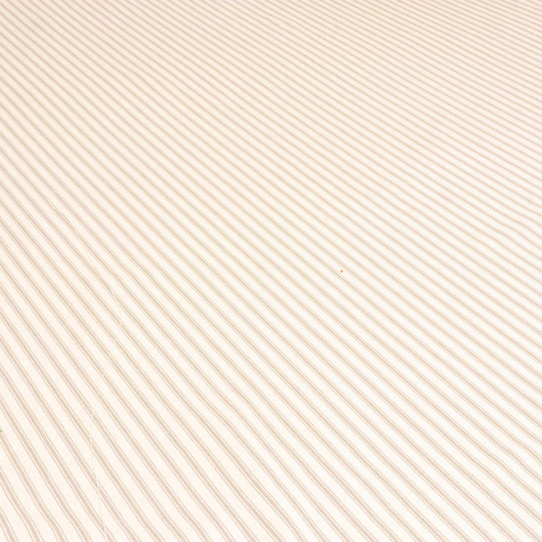 Foy Ticking Stripe Taupe Fabric