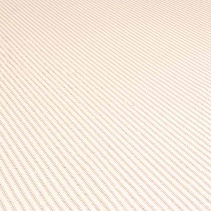 Foy Ticking Stripe Taupe Fabric