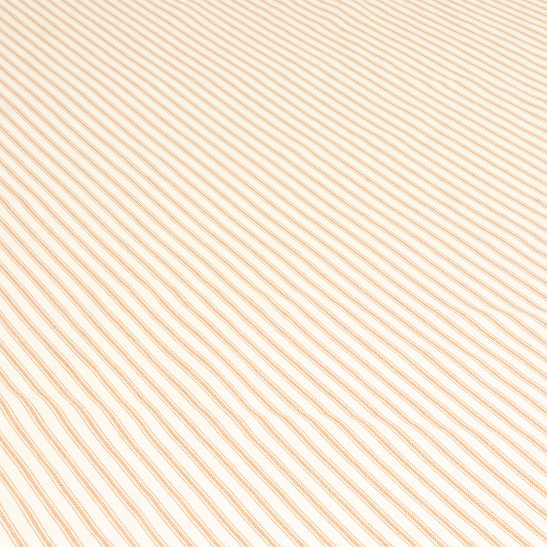 Foy Ticking Stripe Rust Fabric