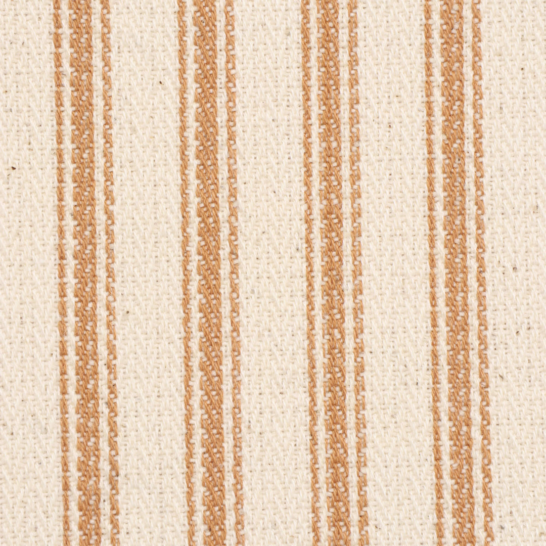 Foy Ticking Stripe Rust Fabric